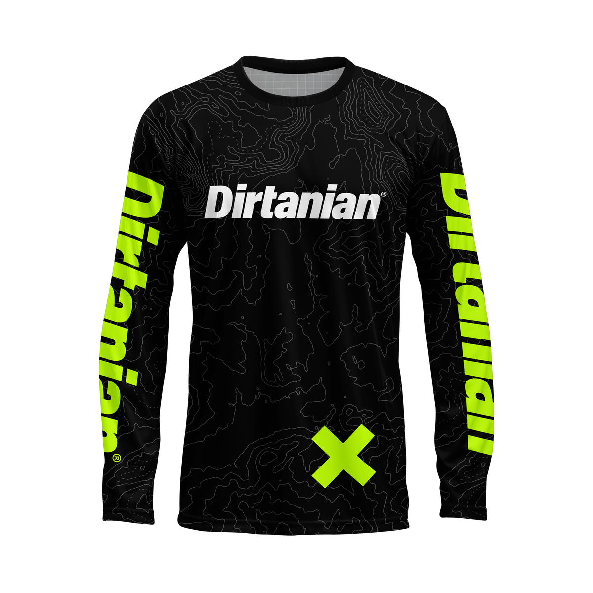 Dirtanian Black Contours Enduro Riding Shirt